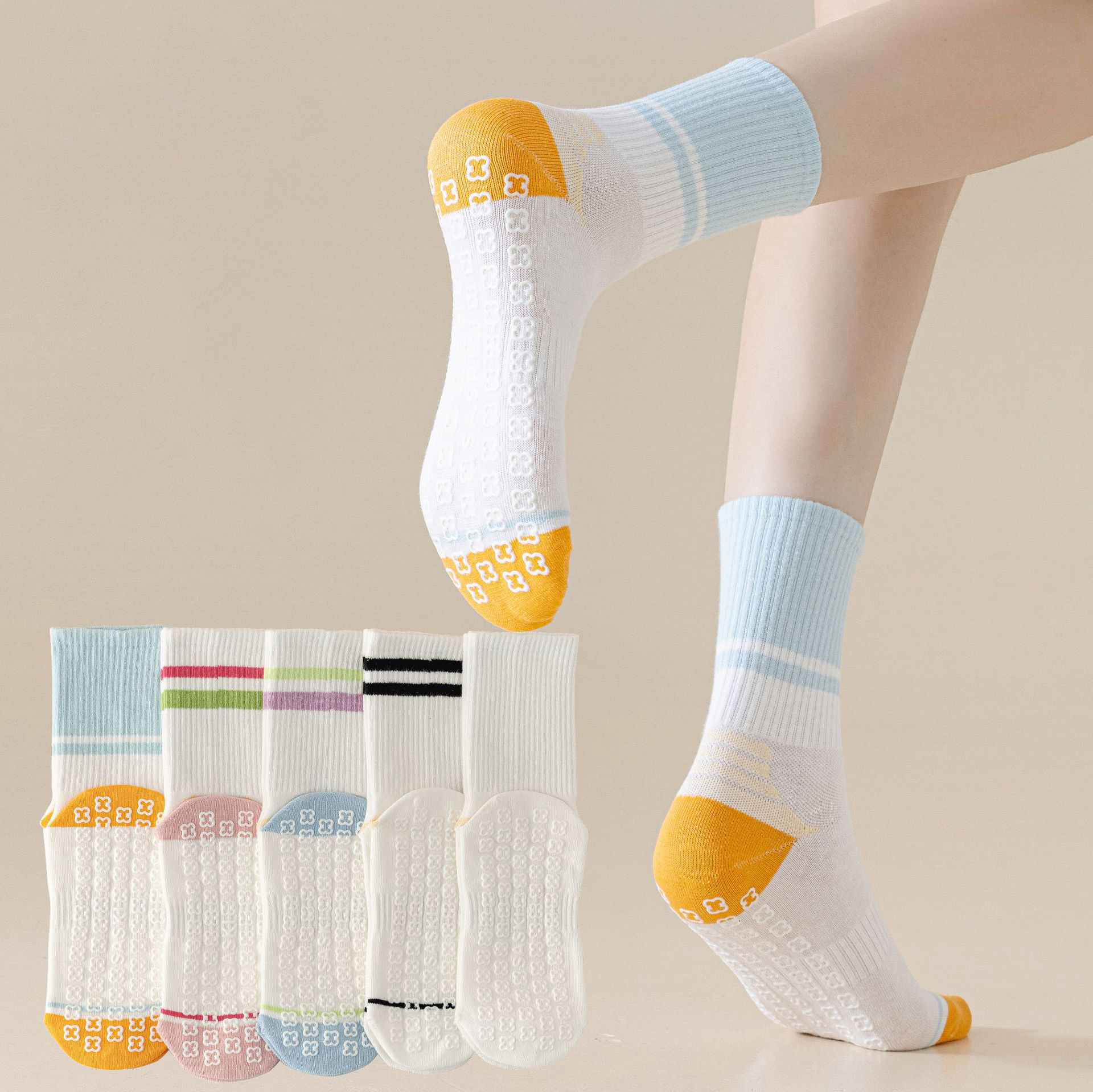 2pairs Non-Slip Grip Sock Slip - مراجعة Grip Sock Yoga وسعره