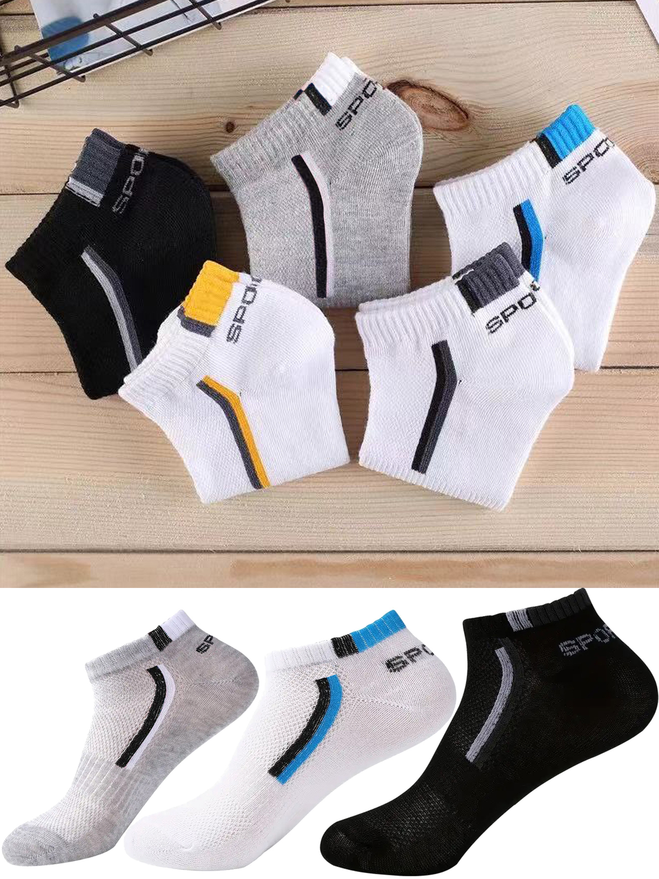 5Pair Men's Anti-Slip Ankle Bo - مراجعة Ankle Sock Low Cut وسعره