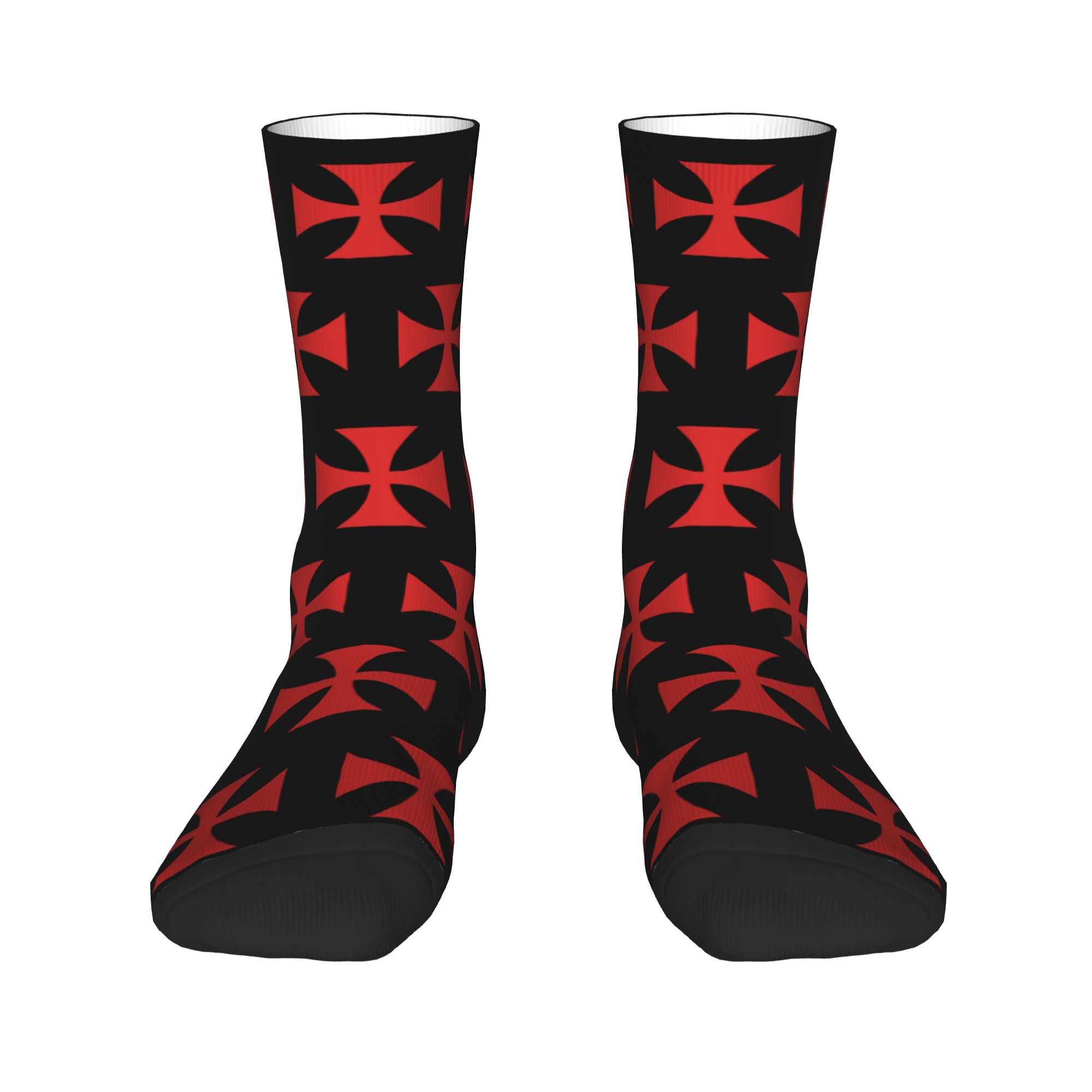 Custom Red Templar Cross Knigh - مراجعة Dress Sock Men وسعره