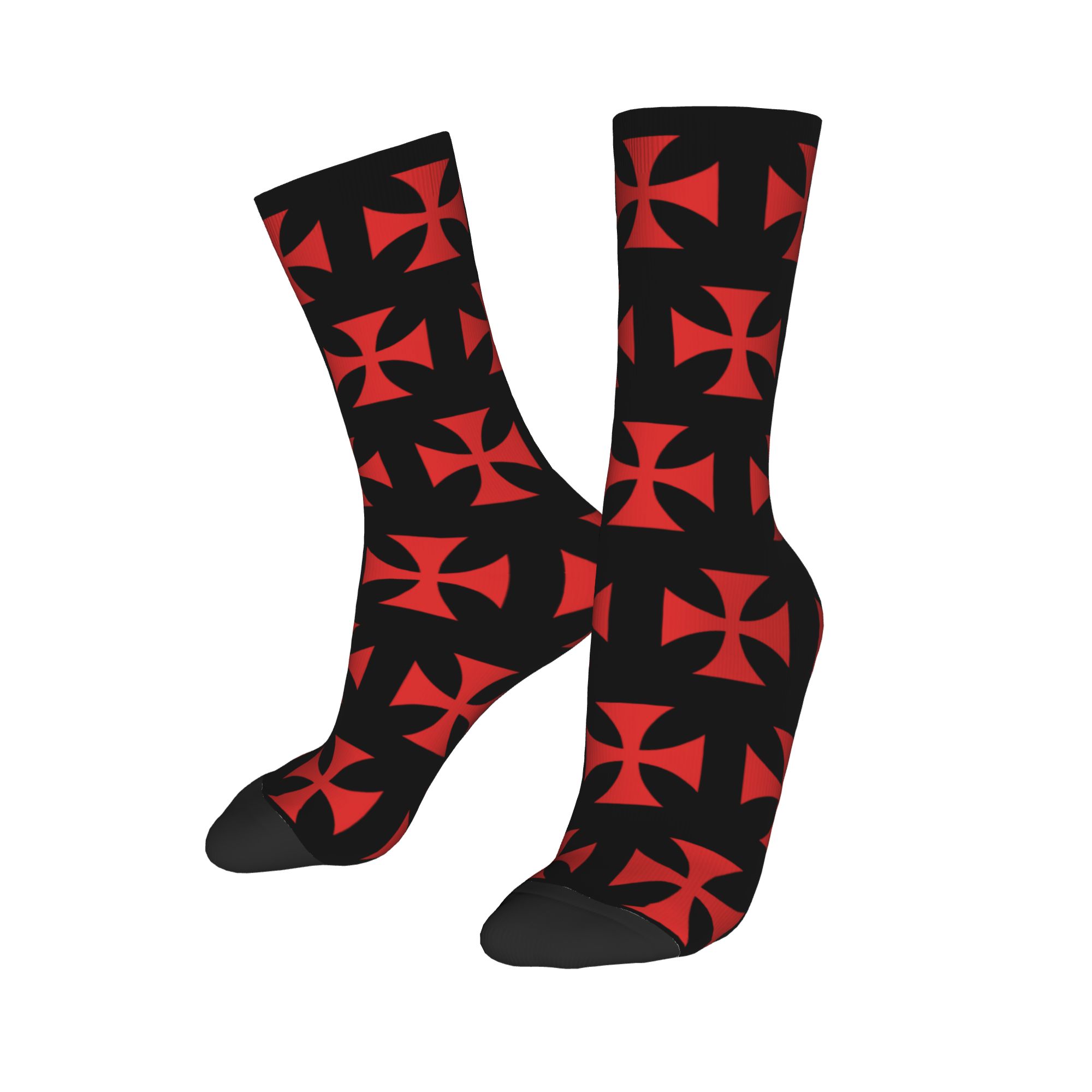 Custom Red Templar Cross Knigh - مراجعة Dress Sock Men وسعره