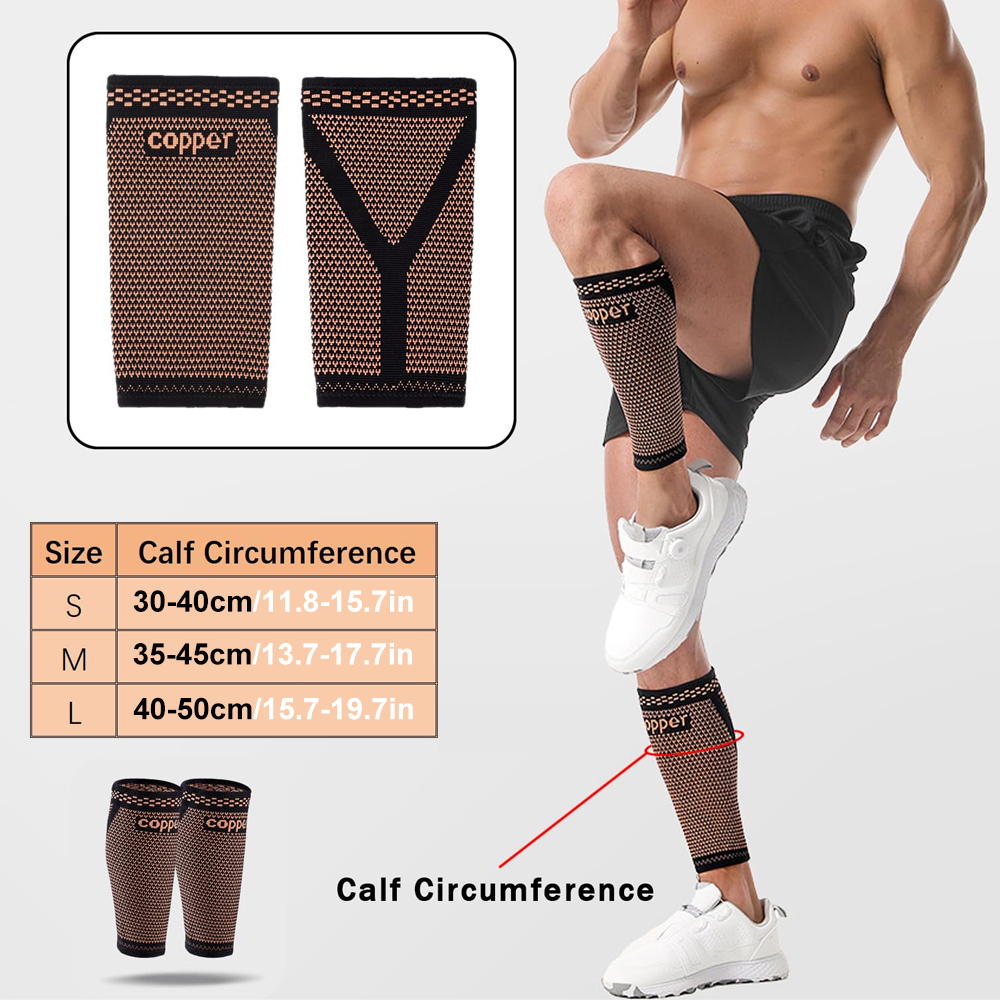 1pc Copper Calf Compression Sl - مراجعة Compression Sleeve Calf وسعره