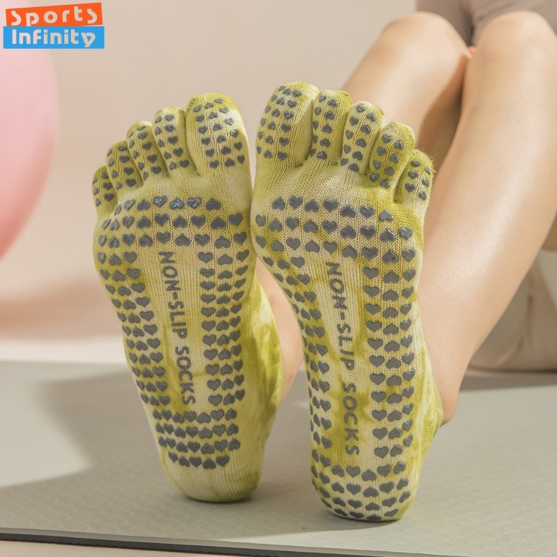New Non Slip Tie Dye Five Fing - مراجعة Toe Sock Split وسعره