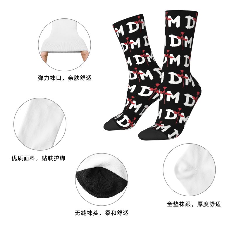 Custom Depeche Mode Mens Crew  - مراجعة Dress Sock Men وسعره