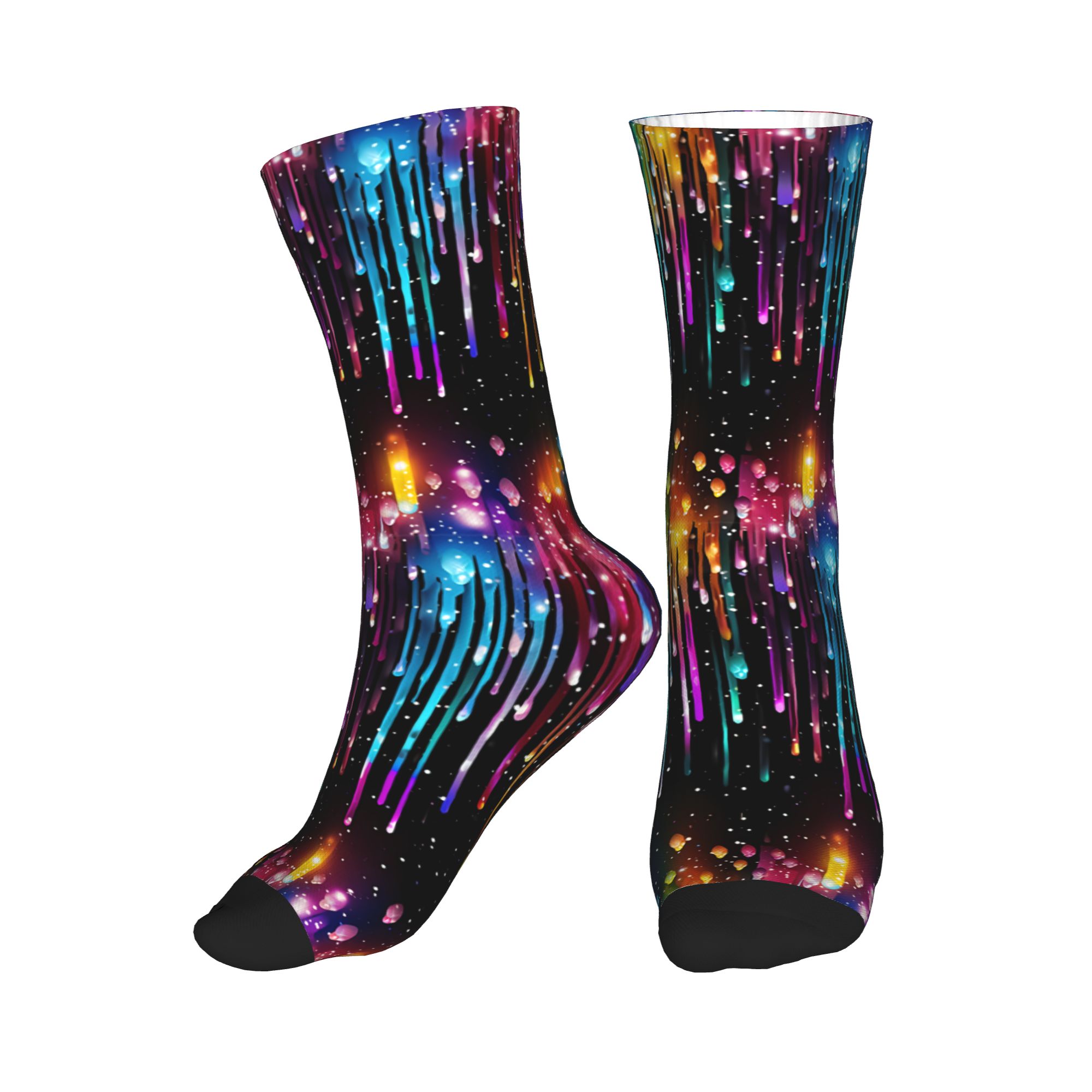 Cute Men's Dripping Rainbow Li - مراجعة Dress Sock Men وسعره