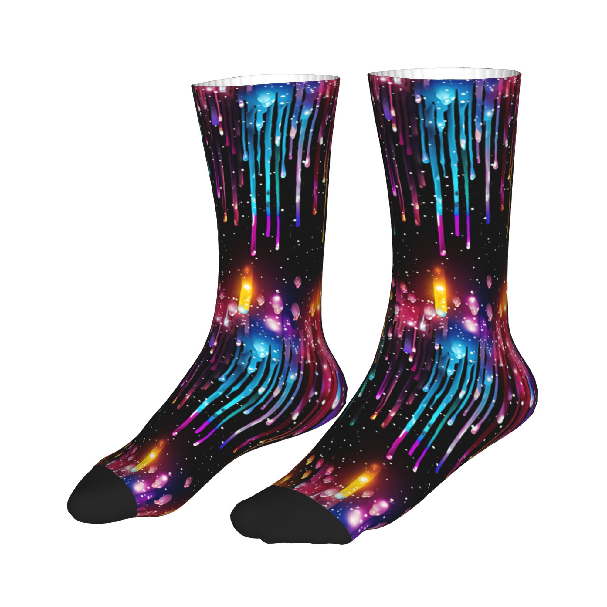 Cute Men's Dripping Rainbow Li - مراجعة Dress Sock Men وسعره