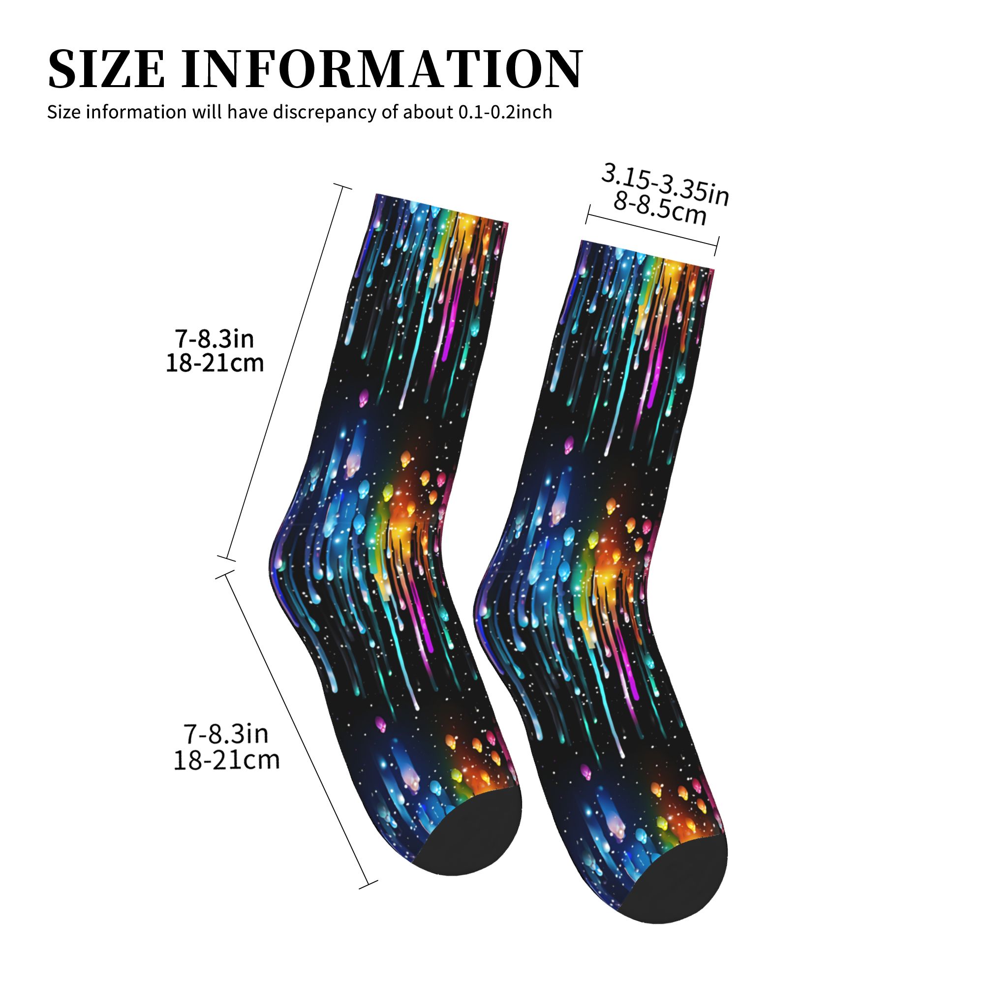 Cute Men's Dripping Rainbow Li - مراجعة Dress Sock Men وسعره
