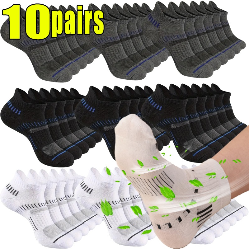 1-10pairs Breathable Mesh Men  - مراجعة Ankle Sock Low Cut وسعره