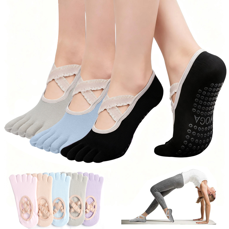 Ladies Non-Slip Pilates Socks  - مراجعة Grip Sock Yoga وسعره