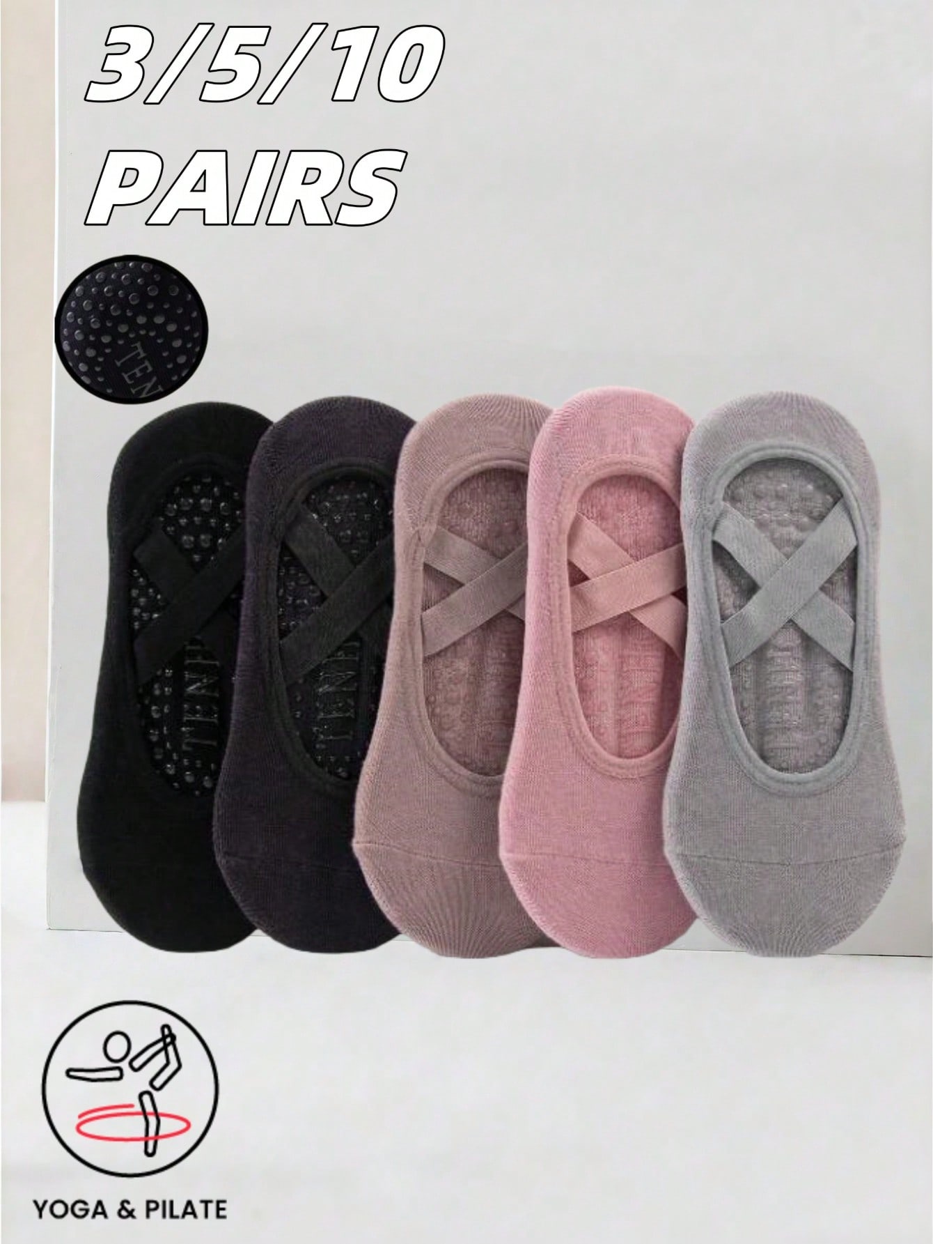 Anti-slip silicone sole yoga s - مراجعة Grip Sock Yoga وسعره