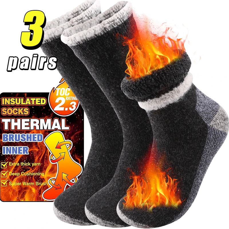 3Pairs High-Quality Thicken Wi - مراجعة Thermal Sock Winter وسعره