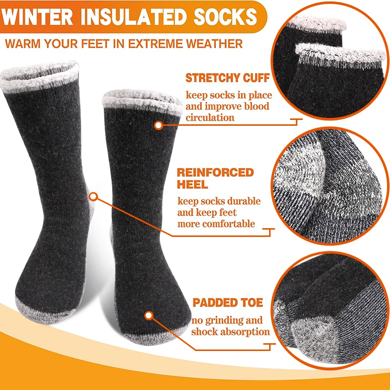 3Pairs High-Quality Thicken Wi - مراجعة Thermal Sock Winter وسعره