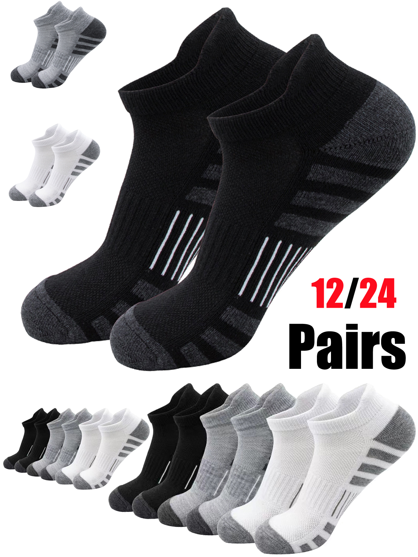 Unisex Low Cut Sports Tab Ankl - مراجعة Athletic Sock Cushion وسعره