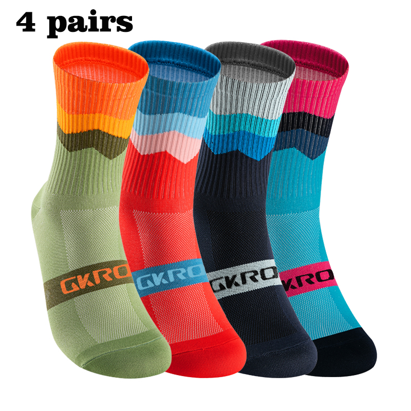 GKRQ 4 Pairs Bike Socks Men Nu - مراجعة Compression Sock Medical وسعره