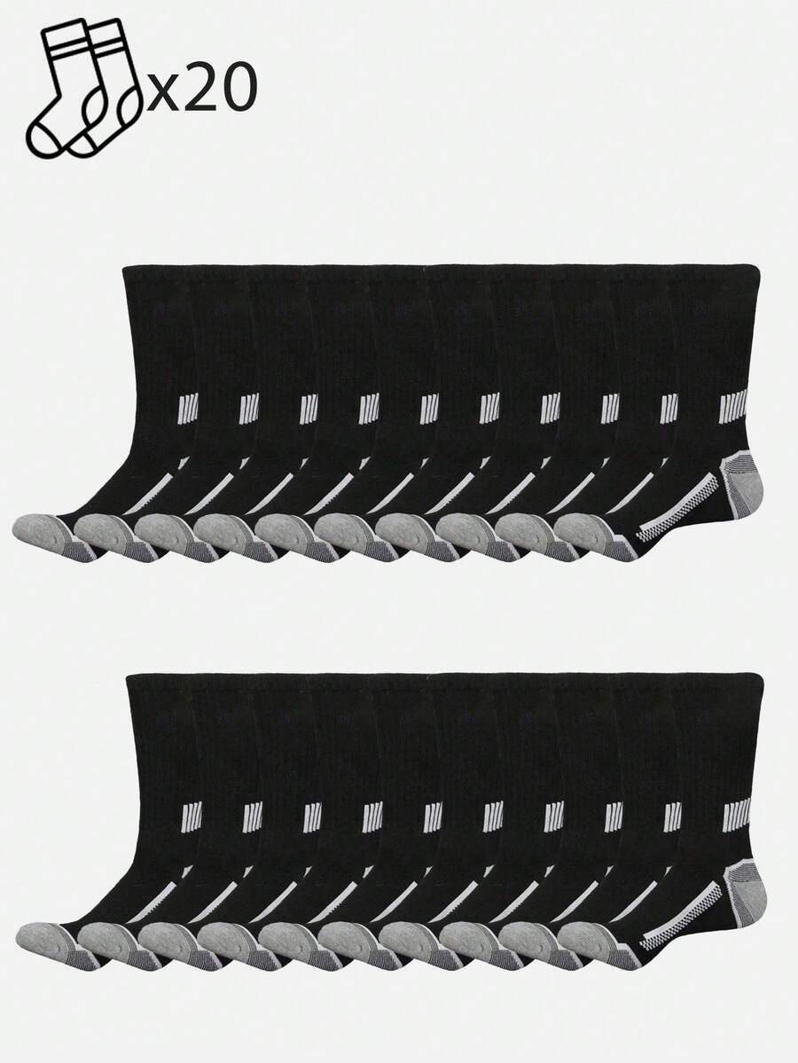 20 Pairs Mens Striped Cushione - مراجعة Athletic Sock Cushion وسعره