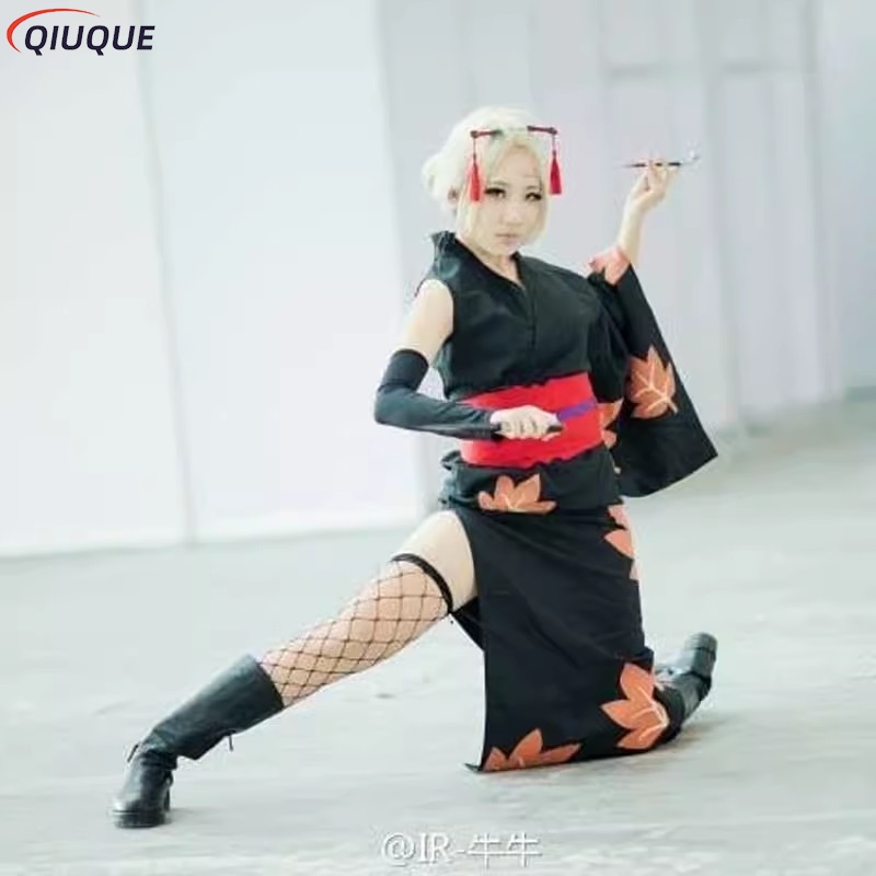 Tsukuyo Cosplay Costume Wig Ku - مراجعة Fishnet Stocking Women وسعره