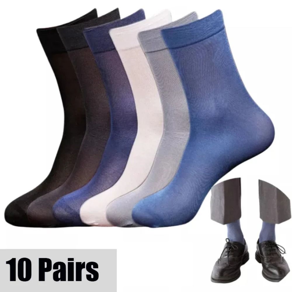 10pairs Fashion Breathable Men - مراجعة Silk Sock Bamboo وسعره
