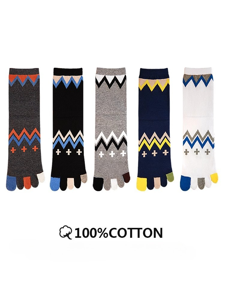 5 Pairs Four-season Pure Cotto - مراجعة Toe Sock Split وسعره
