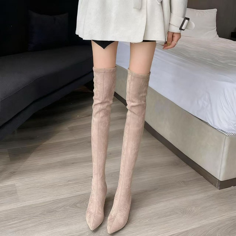 Sexy Women's Boots Pointed Toe - مراجعة Knee High Sock Women وسعره