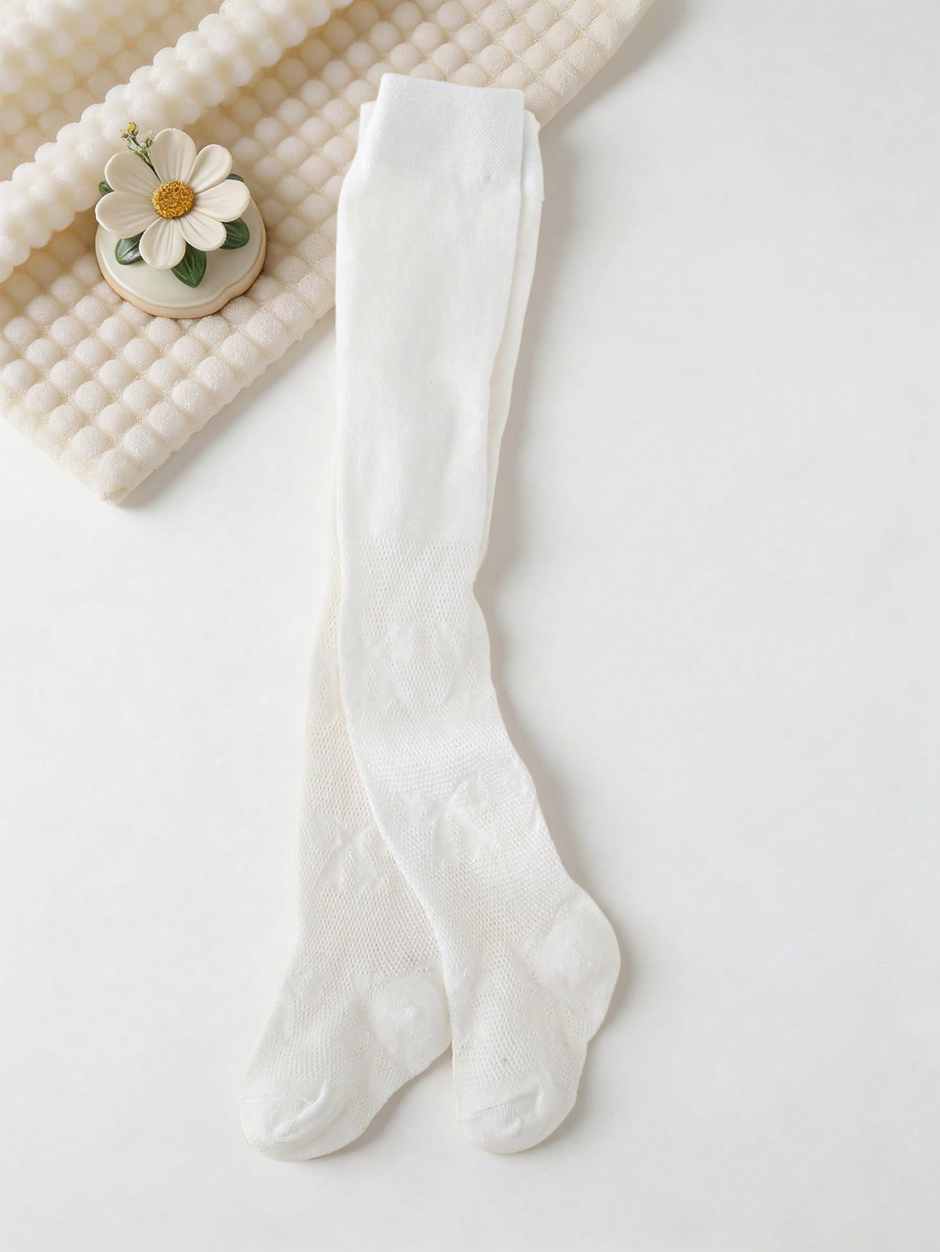 3/1 Pcs Girls White Bow Print  - مراجعة Tights Pantyhose Sheer وسعره
