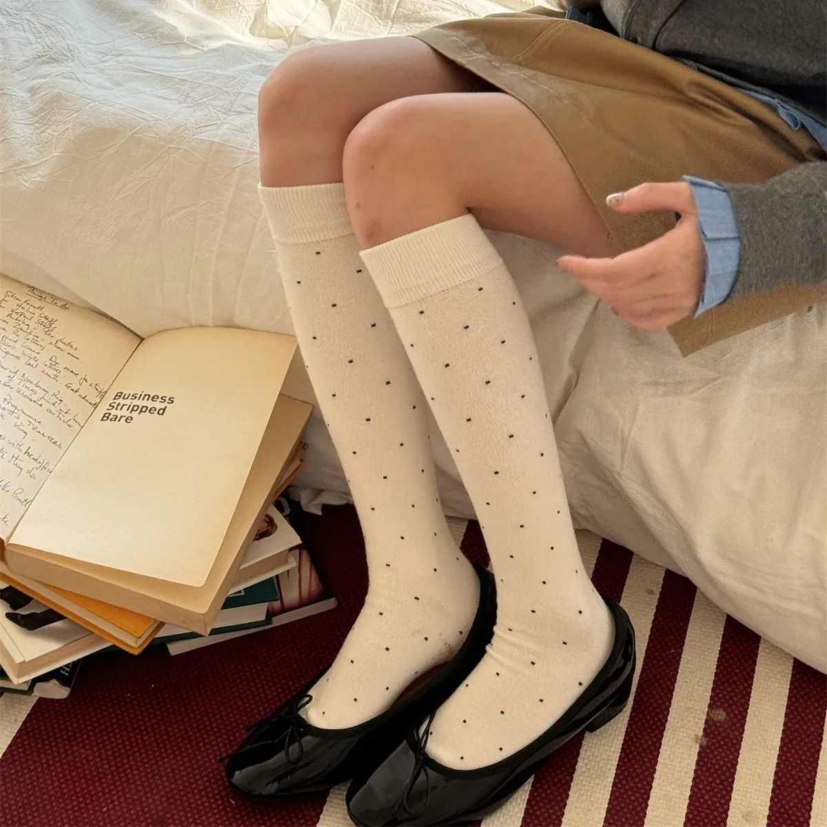 SP&CITY Winter Sweet Polka Dot - مراجعة Silk Sock Bamboo وسعره
