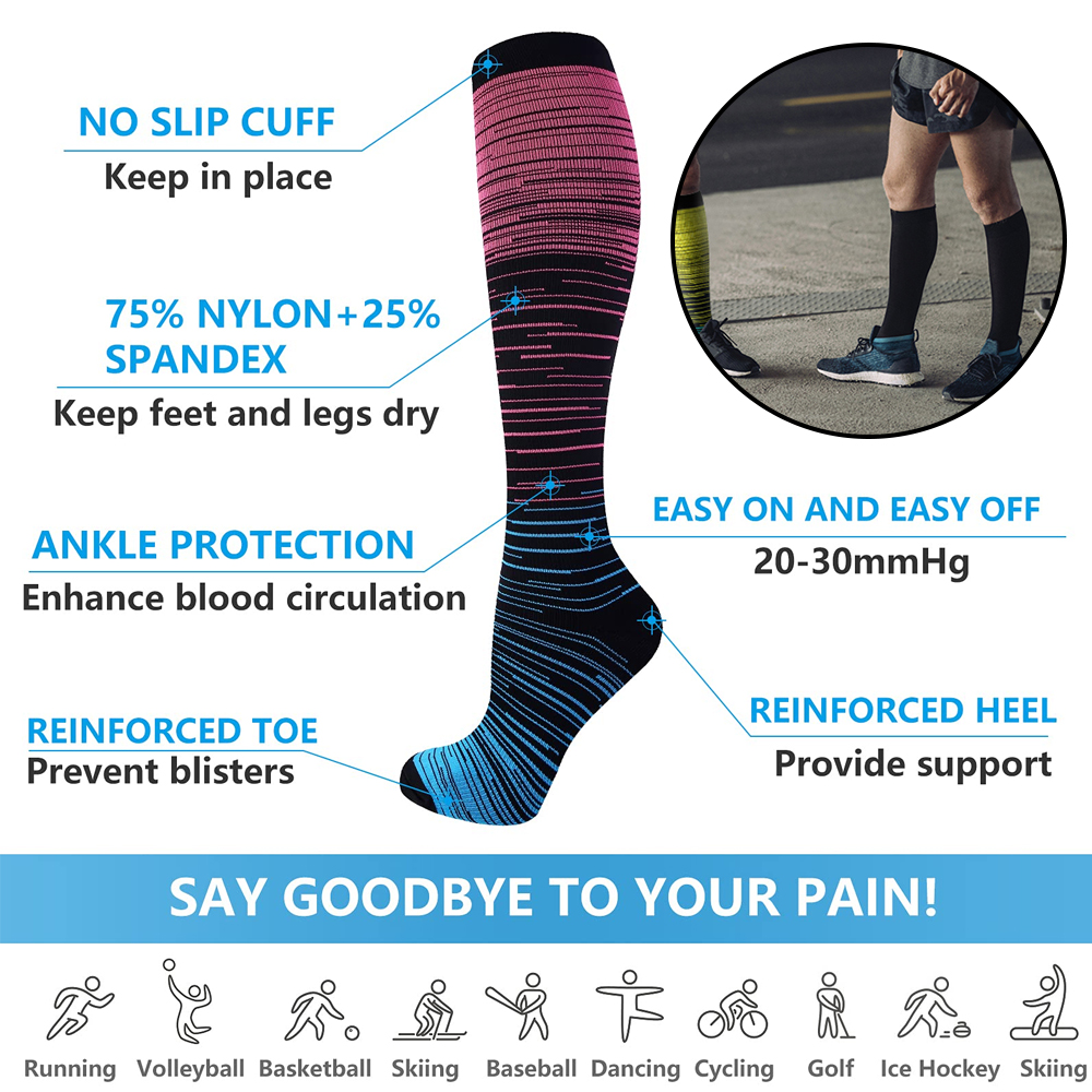 GOMOREON 6Pairs Compression So - مراجعة Compression Sock Medical وسعره