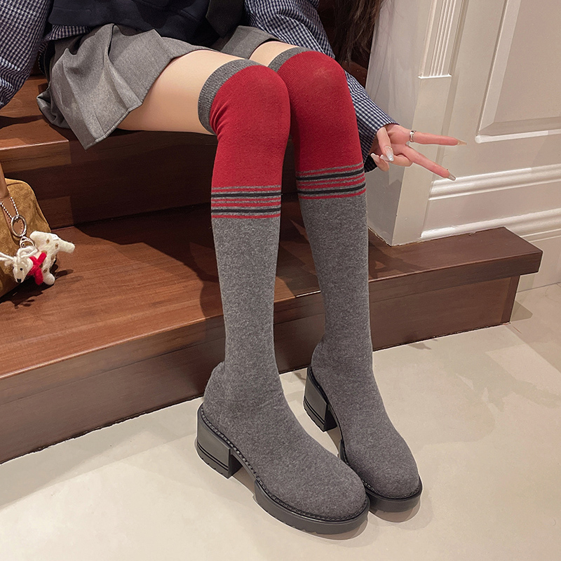 2025 New Women's Shoes High Bo - مراجعة Knee High Sock Women وسعره