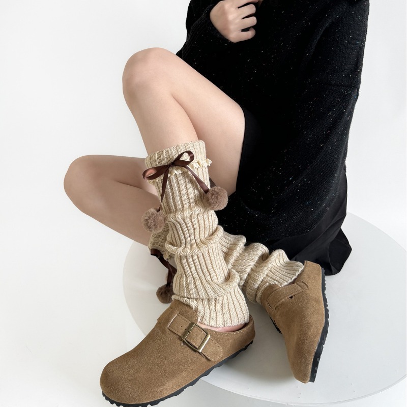 Camel Knit Leg Warmers with Fu - مراجعة Boot Sock Slouchy وسعره