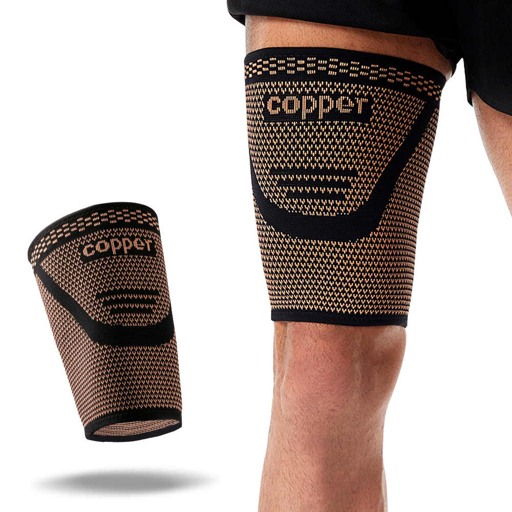 1pc Copper Thigh Compression S - مراجعة Compression Sleeve Calf وسعره