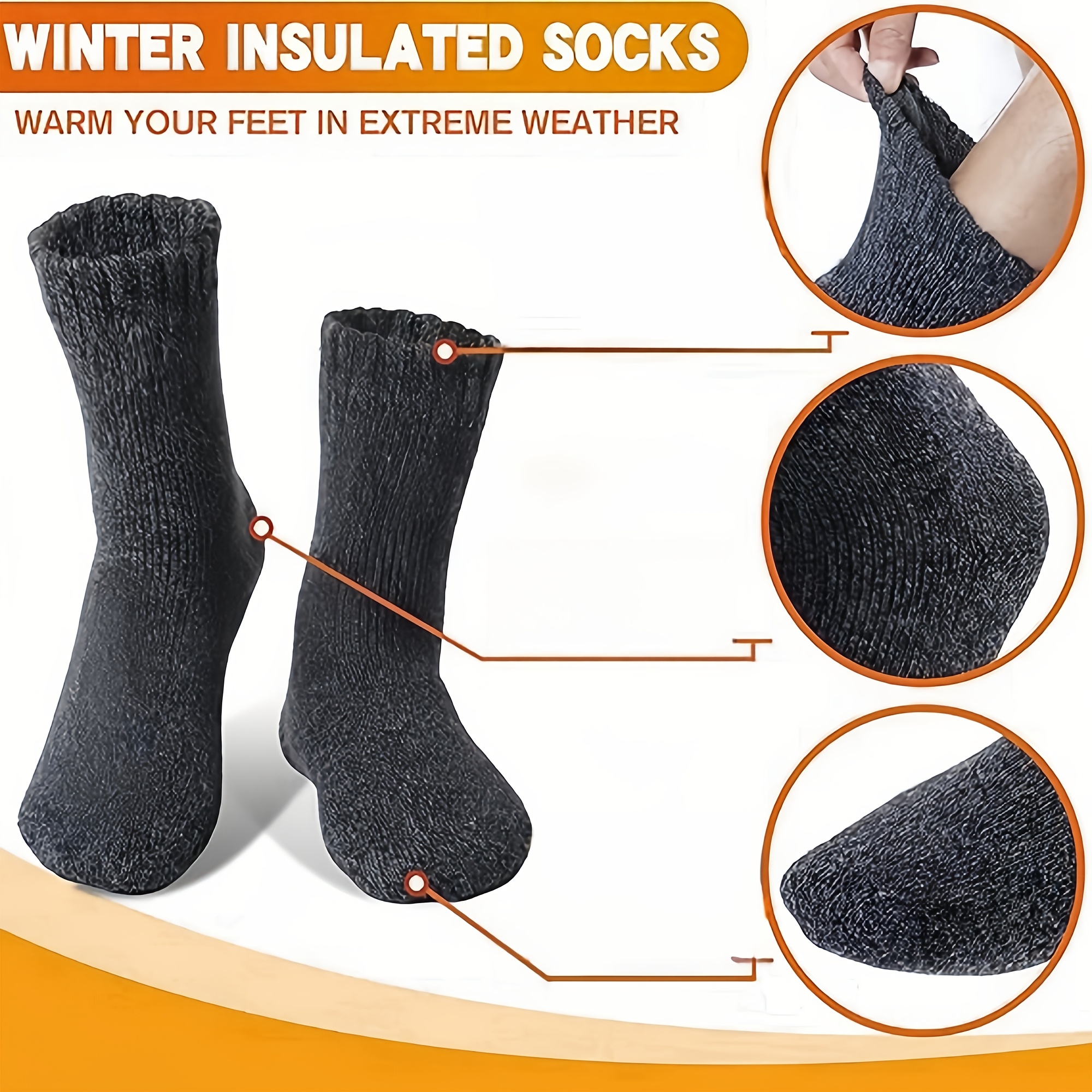 Three Pairs of Men'S Black Soc - مراجعة Thermal Sock Winter وسعره