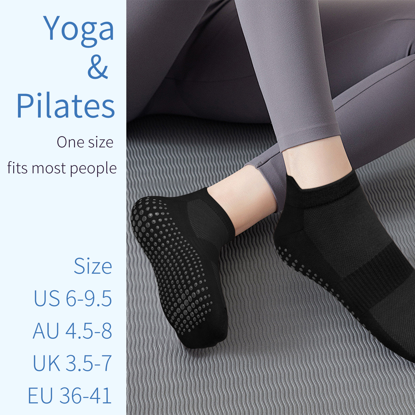 3 Pairs Yoga Socks Women Cotto - مراجعة Grip Sock Yoga وسعره